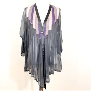 Elizabeth & James Sheer Beaded Tunic